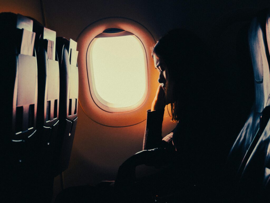 sleeping on a plane